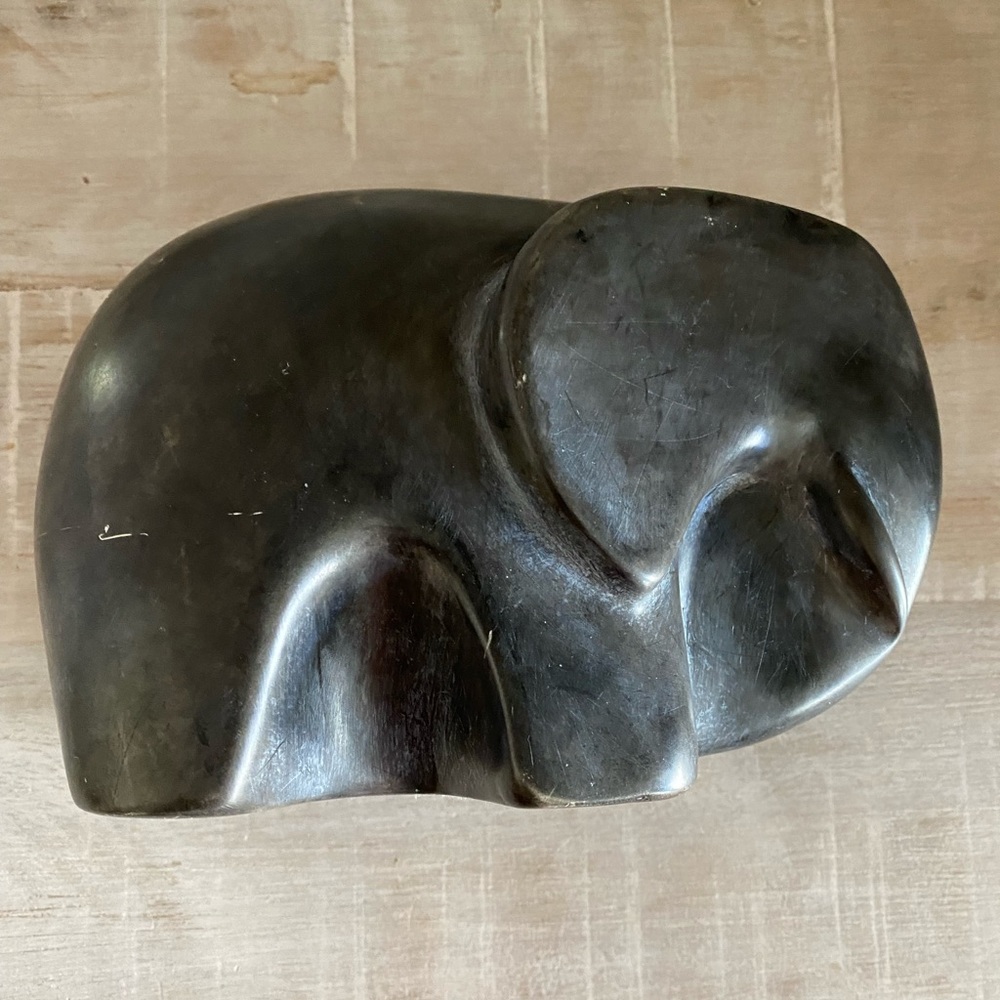 Natural Stone Carved “lucky” Elephant - Picture 2 of 4